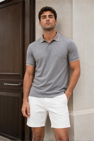 Füme Polo Yaka Regular Fit Erkek T-shirt 6110