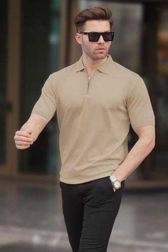 Vizon Fermuar Detaylı Polo Yaka Triko Tişört 6885