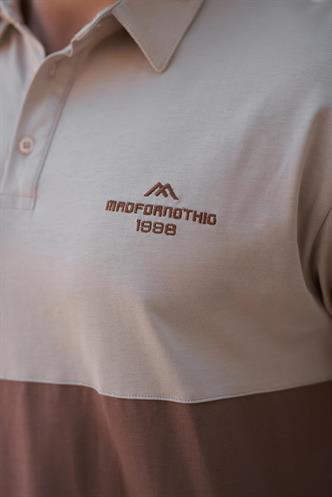 Sütlü Kahverengi Polo Yaka Erkek Tişört E7116
