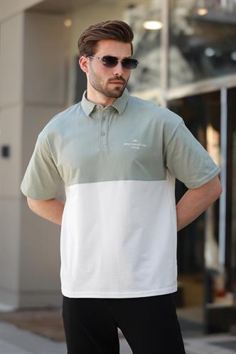 Ekru Polo Yaka Erkek Tişört E7116