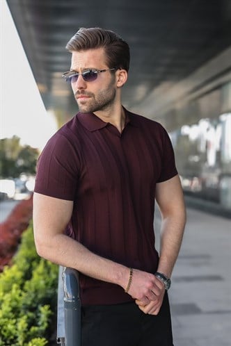 Mürdün Slim Fit Polo Yaka Triko Erkek Tişört E7491