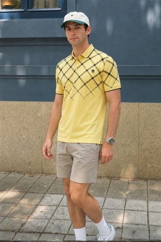 Men Yellow Polo T-Shirt 5867