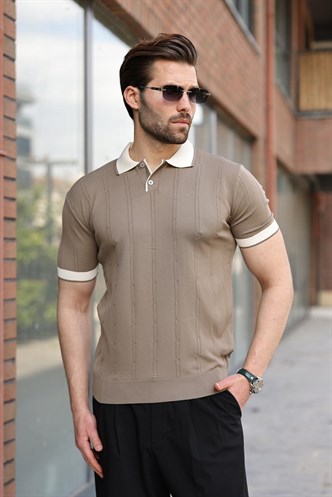 Vizon Polo Yaka Triko Erkek Tişört E7470