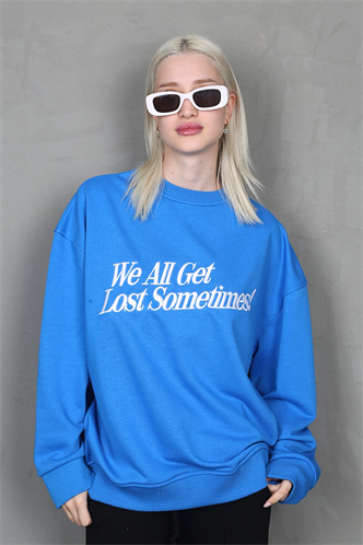 Saks Baskılı Sweatshirt MG1901