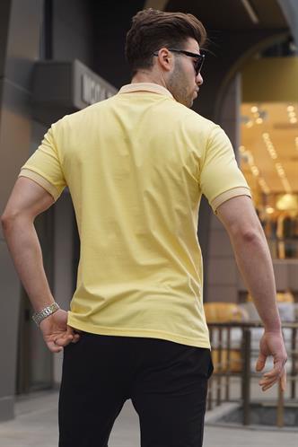 Sarı Regular Fit Erkek Polo Yaka Tişört 6105