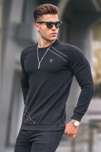 Black Basic Knitwear Sweater 5965