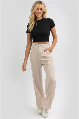 Siyah Basic Crop Kadın Tişört MG1772