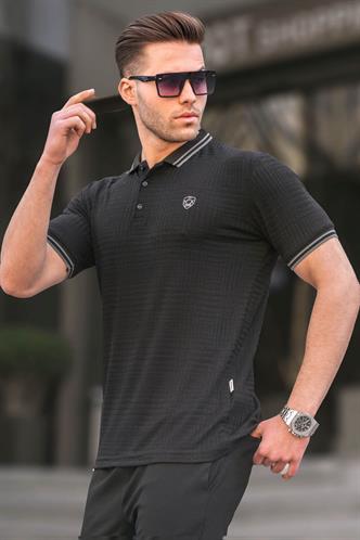Siyah Basic Regular Fit Erkek Polo Yaka Tişört 6100