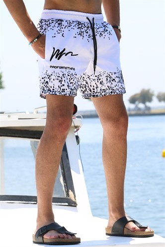 Black Printed Swim Shorts 5782