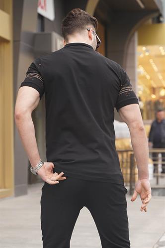 Siyah Erkek Polo Yaka Tişört 6077
