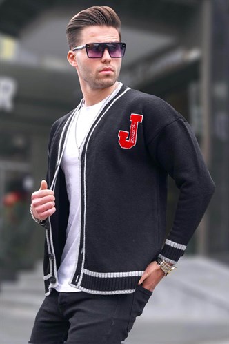 Black Knitwear Cardigan 6314