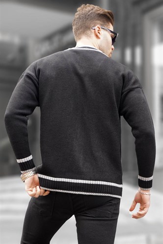Black Knitwear Cardigan 6314