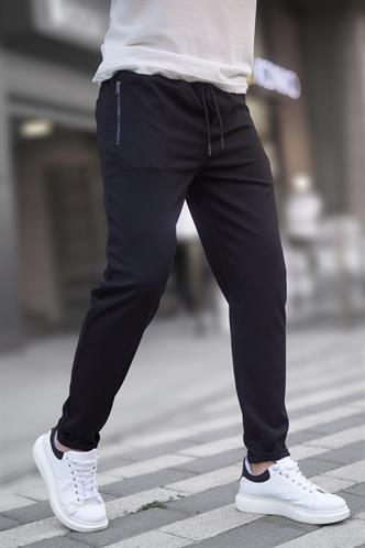 Siyah Fermuar Detaylı Erkek Pantolon 6520