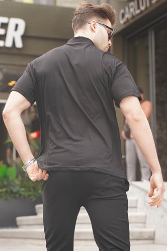 Men Black T-Shirt 5858