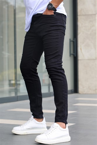 Siyah Likralı Slim Fit Erkek Jean Pantolon 6302