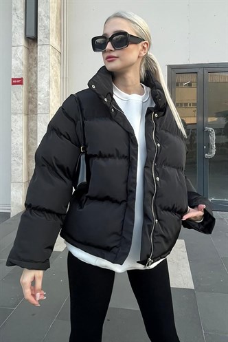 Siyah Oversize Basic Mont MG1549