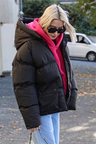 Siyah Oversize Cepli Mont MG1358
