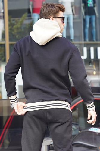 Siyah Oversize Kapüşonlu Sweatshirt 6139