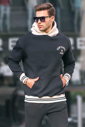 Siyah Oversize Kapüşonlu Sweatshirt 6139