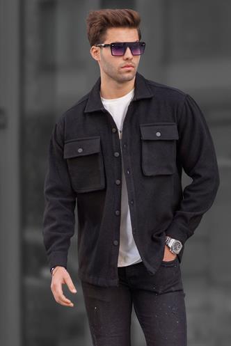 Siyah Oversize Oduncu Erkek Gömlek 6709