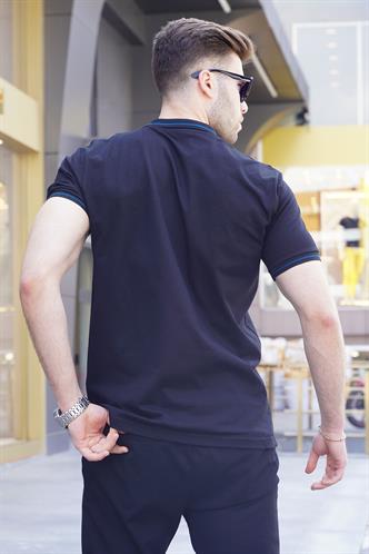 Siyah Polo Yaka Erkek Tişört 6113