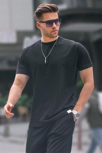 Siyah Regular Fit Basic Erkek Tişört 6131