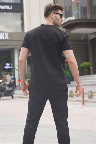 Siyah Regular Fit Basic Erkek Tişört 6131