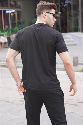 Siyah Regular Fit Basic Erkek Tişört 6069