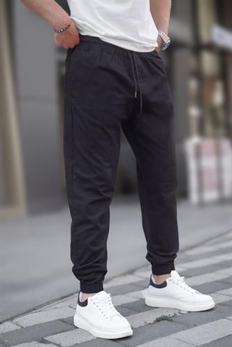 Siyah Relaxed Jogger Pantolon 6853