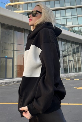 Black Block Color Sweatshirt MG1544