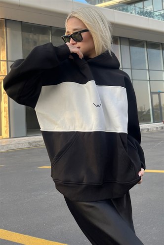 Black Block Color Sweatshirt MG1544