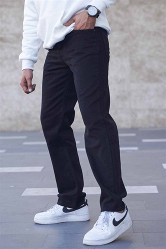 Siyah Straight Fit Erkek Jean Pantolon 6312