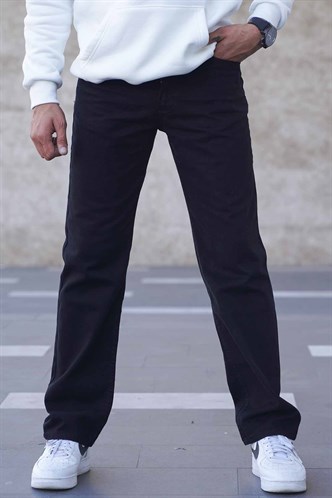 Siyah Straight Fit Erkek Jean Pantolon 6312