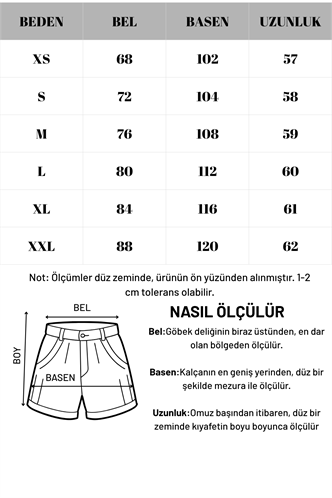 Siyah Pileli Kadın Bermuda Şort Mg2483