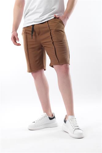 Madmext Kahverengi Cepli Erkek Şort E6559