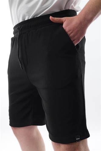 Siyah Beli Ayarlanabilir Cepli Kısa Erkek Şort 6544