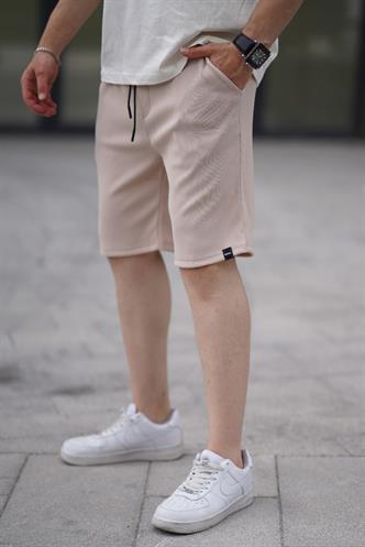 Bej Beli Ayarlanabilir Cepli Kısa Erkek Şort 6544