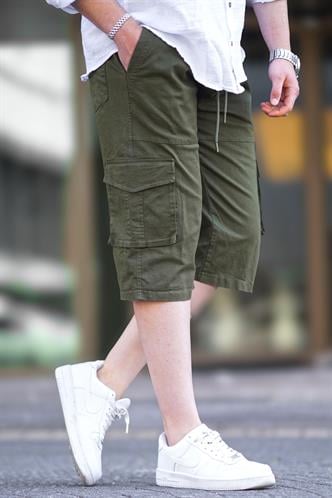 Haki Kargo Cep Erkek Kapri Şort 6875