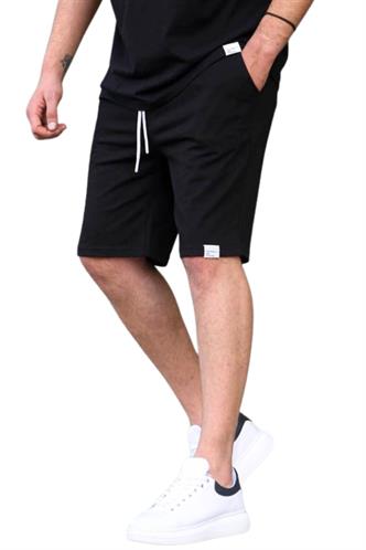 Ekru-Siyah-Boyalı Gri Basic 3lü Şort Seti E7421