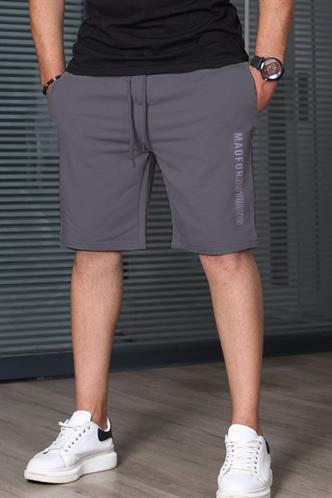 Madmext Men Smoke Gray Capri Shorts 5403