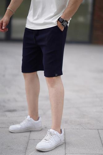 Lacivert Beli Ayarlanabilir Cepli Kısa Erkek Şort 6544