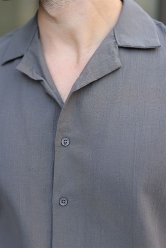 Füme Erkek Gömlek Şort Takımı 5956