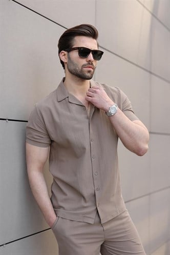 Vizon Erkek Gömlek Şort Takımı 5956