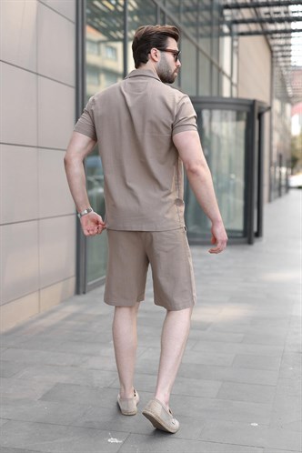 Vizon Erkek Gömlek Şort Takımı 5956