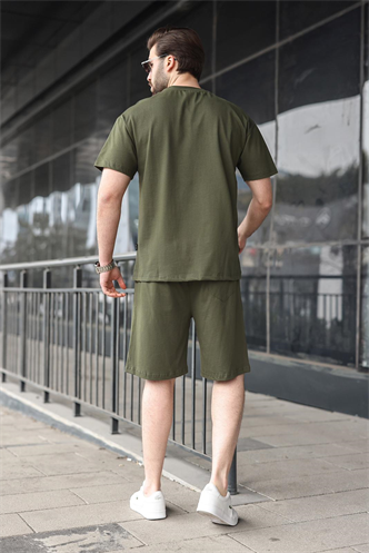 Haki Erkek Şort T-shirt Takım E7347