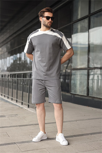 Füme Erkek Şort T-shirt Takımı E7346