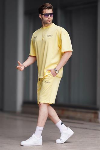 Sarı Erkek Şort Takımı 5937