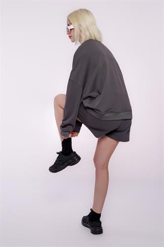 Mad Girls Smoke Gray Shorts Set Mg1170