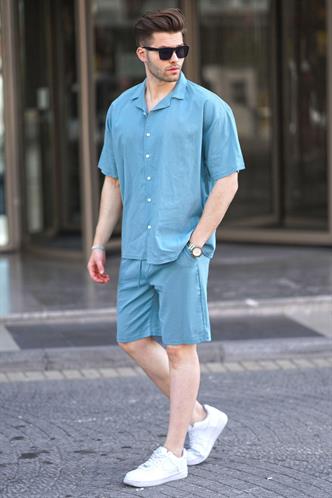 Mavi Basic Erkek Şort Takımı 6729