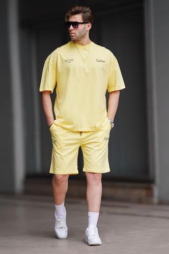 Sarı Erkek Şort Takımı 5937